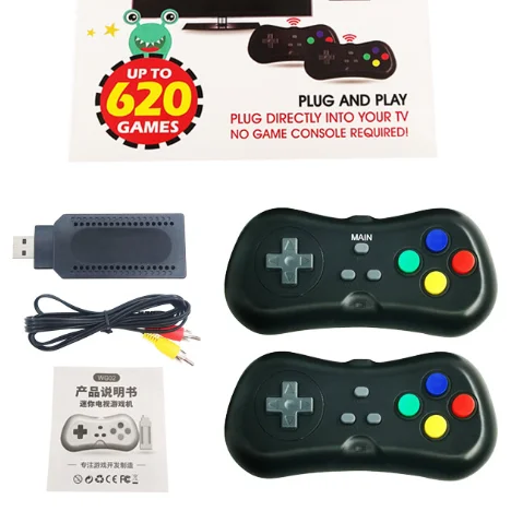 

New AV/4K Video Game Console Built in 620 Classic Games Retro Console Wireless Controller AV Output Mini game box