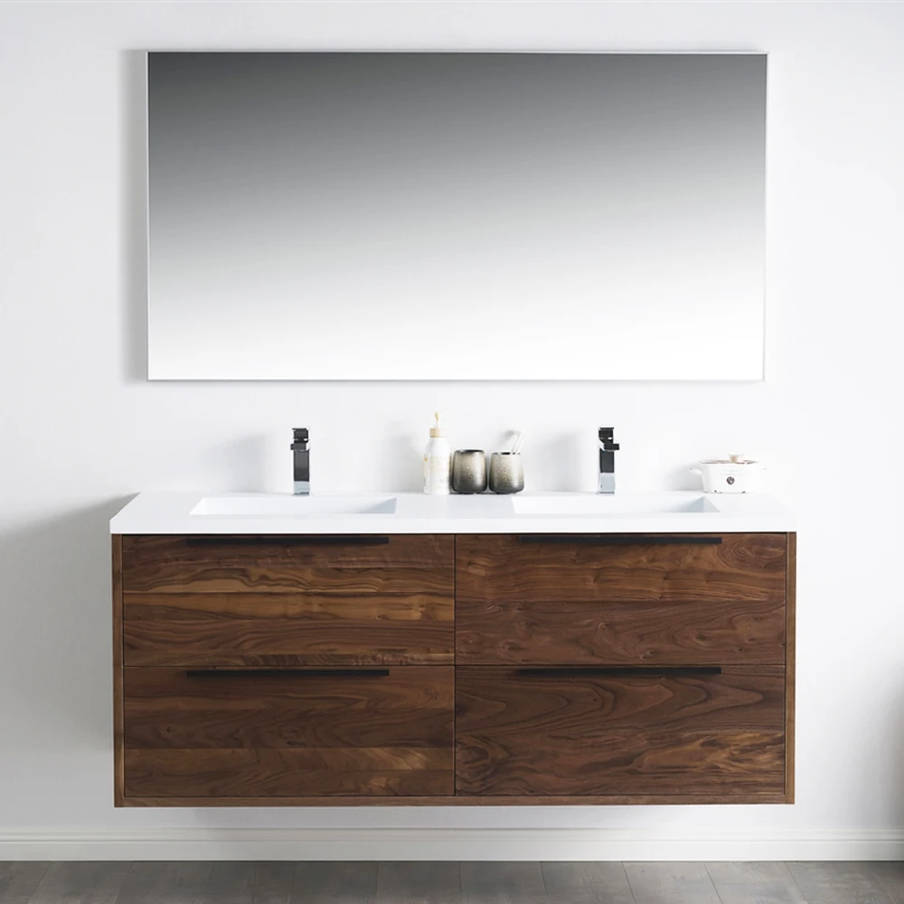 Adornus italiaanse luxe pvc marmeren led spiegel hotel moderne meubels badkamer wastafelmeubel