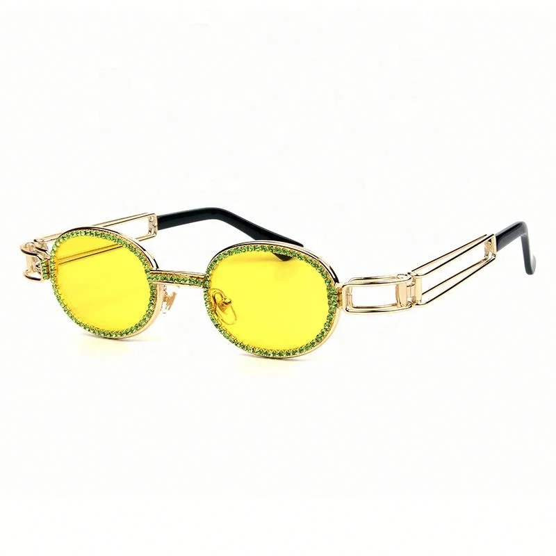 

Wholesale Flat Frame Sunglasses Ladies Small Oval Rhinestone Sunglasses, Colors
