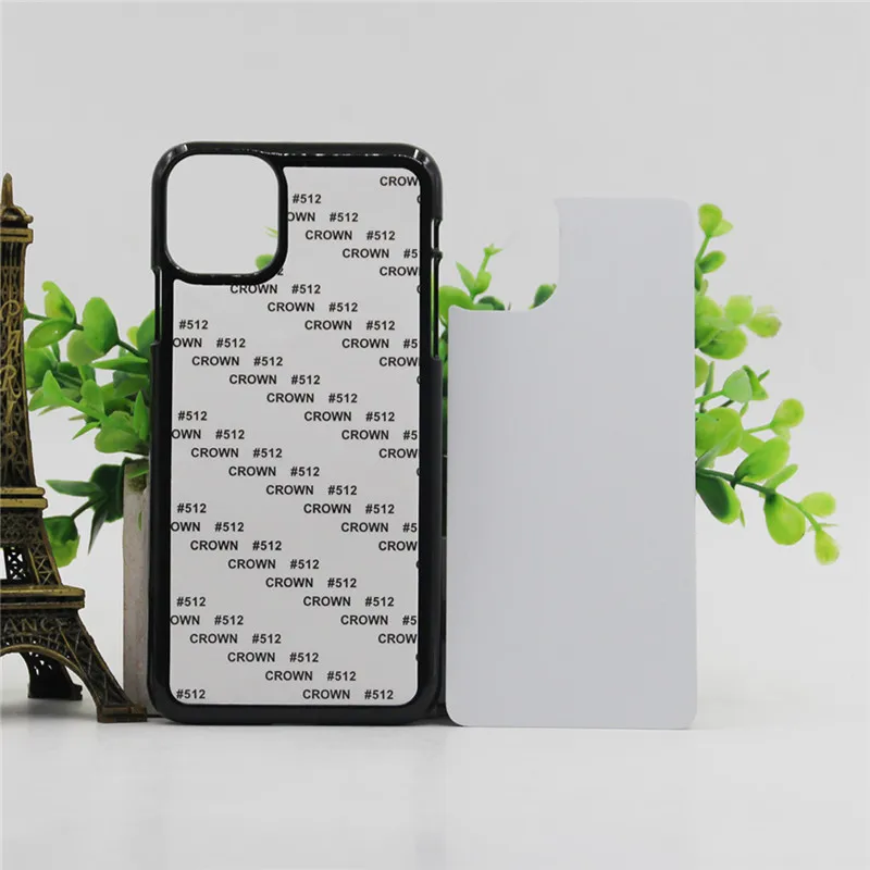 

Wholesale 2D PC Sublimation With Metal Sheet Phone Case For iPhone Sublimation Case, White, black, clear