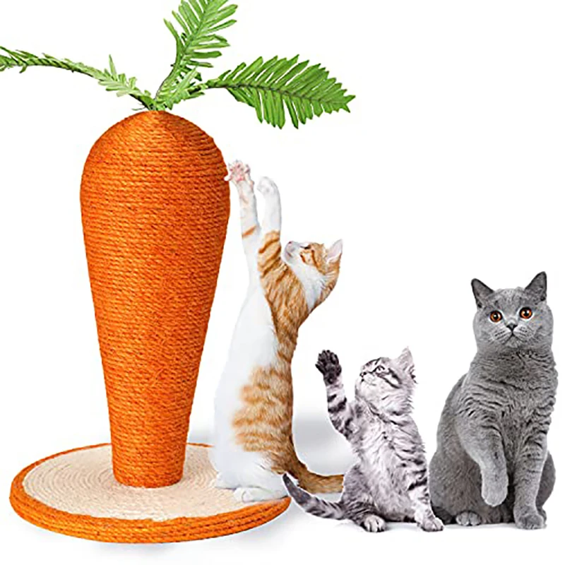 

Cat Scratcher Carrot Climbing Small Tree Wearable Toy Cat Tree Scratching Post For Cat Tower Cartoon House Toy Supplies For Pet