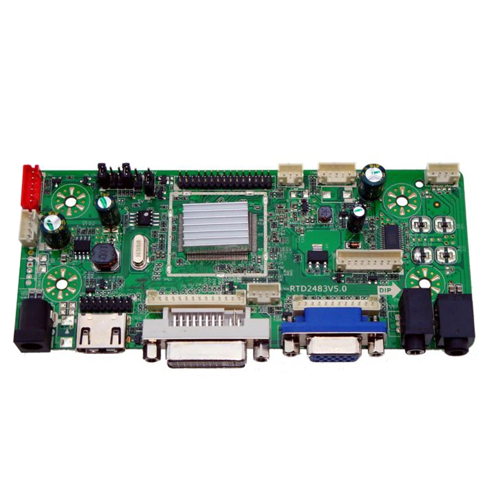
HDM/DVI/VGA to LVDS Converter Board With Cable Keypad for Car Advertising Monitor LCD Screens 