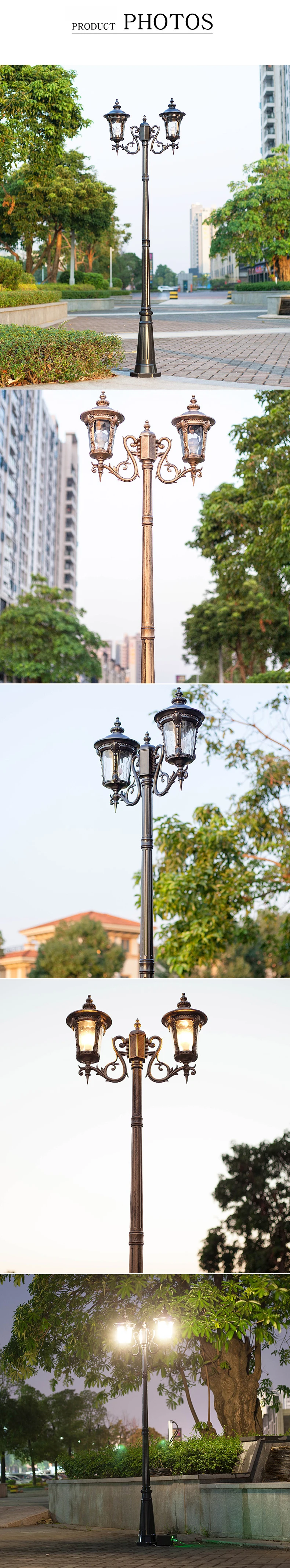 Hot sale classic antique European Style outdoor street light aluminum garden lamp post top light garden light