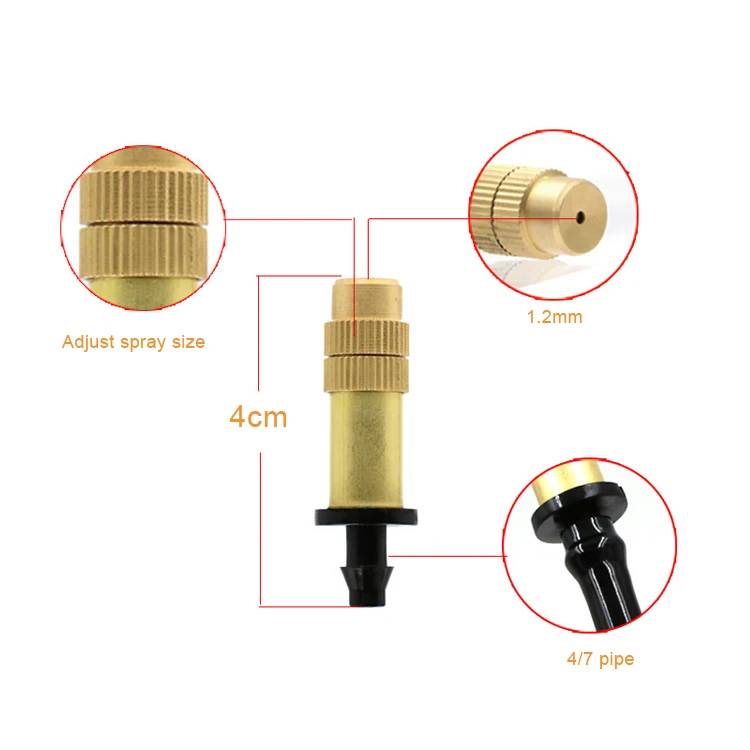 10m30m Diy Adjustable Dripper Copper Nozzle Automatic Water Absorption