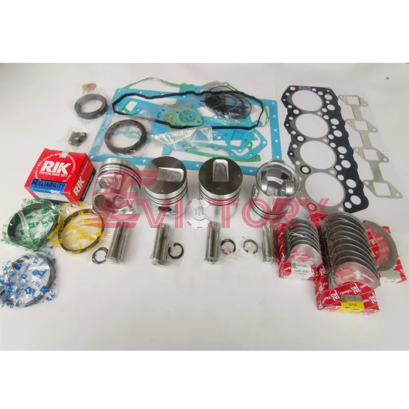 

For Mitsubishi F18B F18C forklift engine parts S4S rebuild kit piston ring gasket bearing