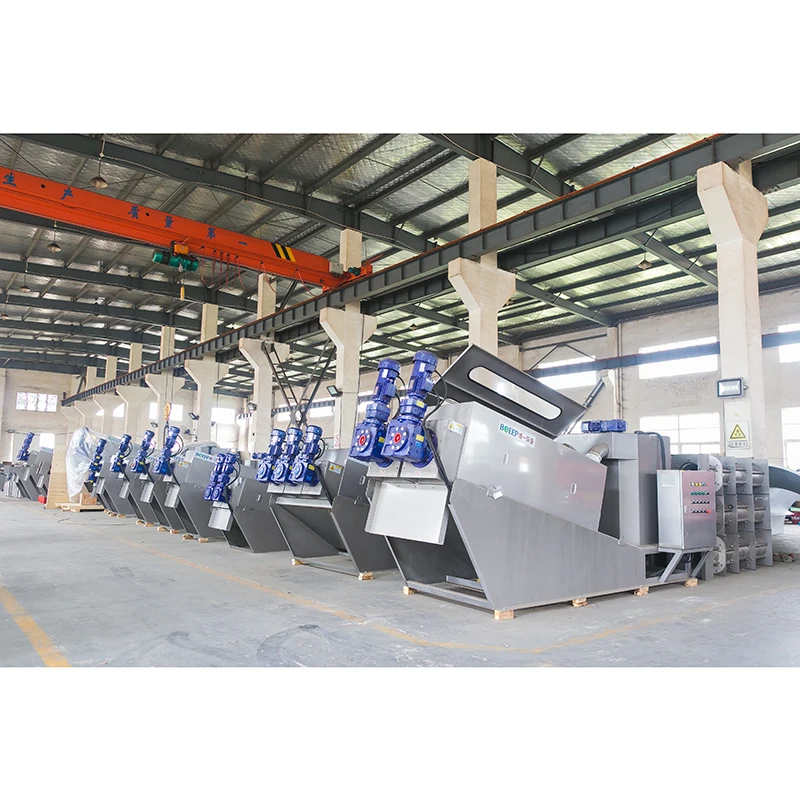 
high japanese quality volute type stacked screw snail press filter sludge dewatering machine for mechanical wastewater treatment 