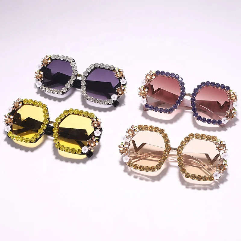 

New Hexagon Frame Fashion Trend Round Sunglasses, 4 colors