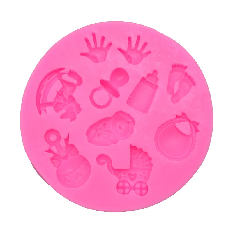 

Cute Baby Silicone Molds Soap Rubber Shower Molds, Pink