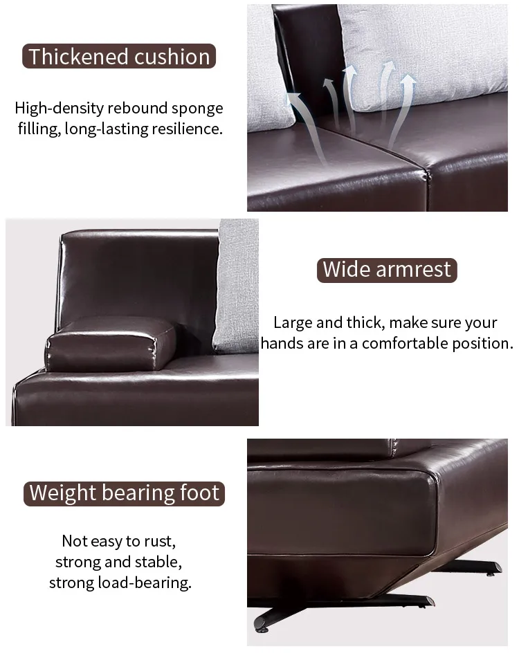 Pengpai Furniture Waiting Area Settee Custom 7 Seater Sofa Set