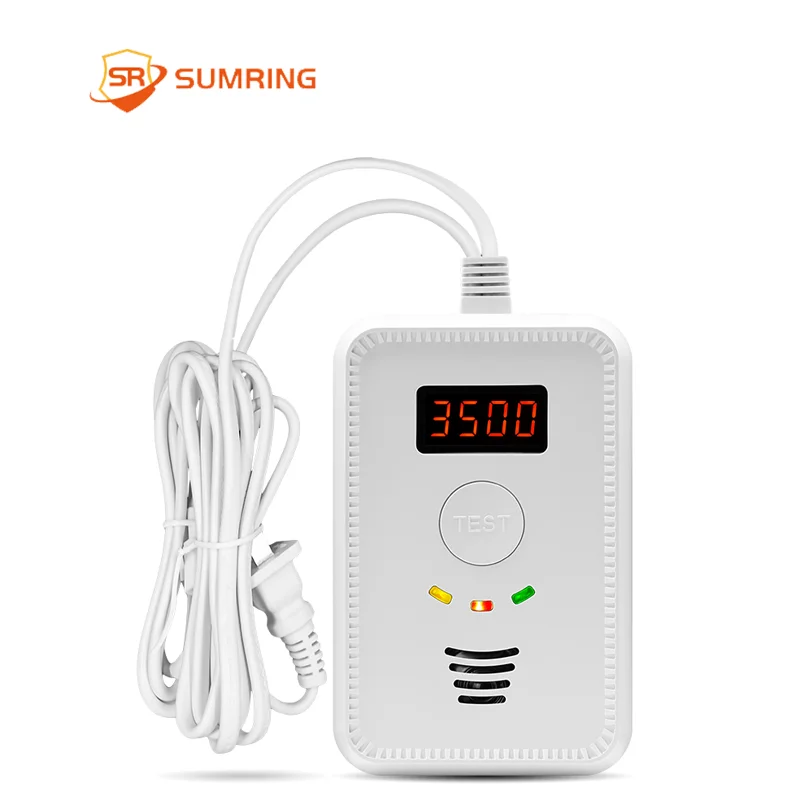 

Manufacture New Design Cooking Domestic Gas Detector Toma Corriente Pared AC 110V 220V Sensitivity Methane Gas Detector