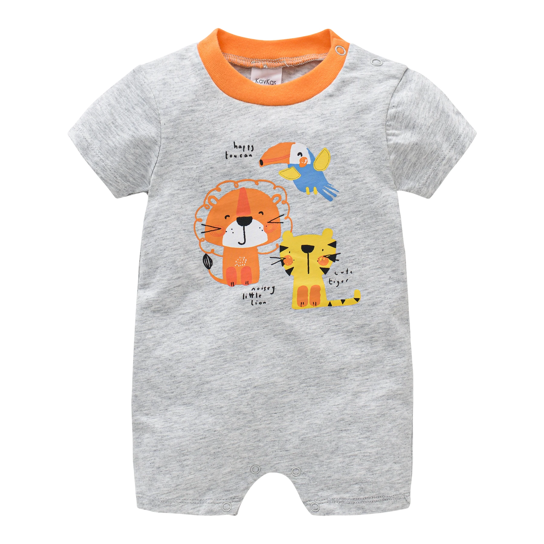 

Best selling summer baby boy clothes romper 100%cotton tiger short sleeve one piece jumpsuit for kids, As pictures