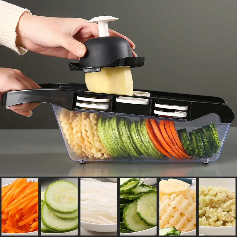 

2021 Amazon Tops sell Vegetable Slicer 11 in 1 Spiralizer Grater Slicer,vegetable cutter, vegetable chopper, As picture
