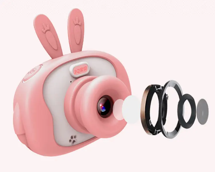 Factory Wholesale 12MP New Children Toys Cute Rabbit Child Photo HD 2.4-inch 720P Kids Digital Video Action Camera Amazon