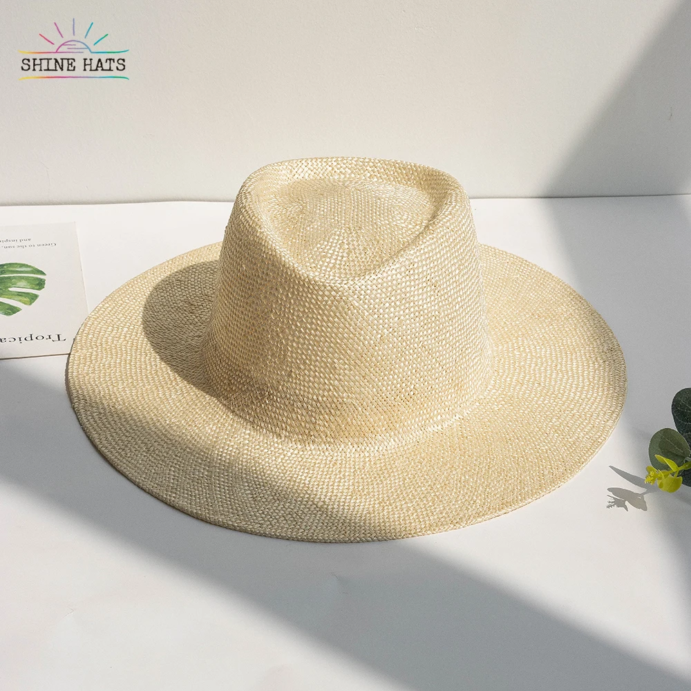 

Shinehats Fine Sisal Stiff Wide Brim Grass Beach Summer Sun Sombreros Women Ladies Chapeau Wholesale Colorful Straw Hats