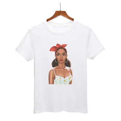 

New Arrivals Summer Fashion Custom Printing Casual White T Shirt Tops Women