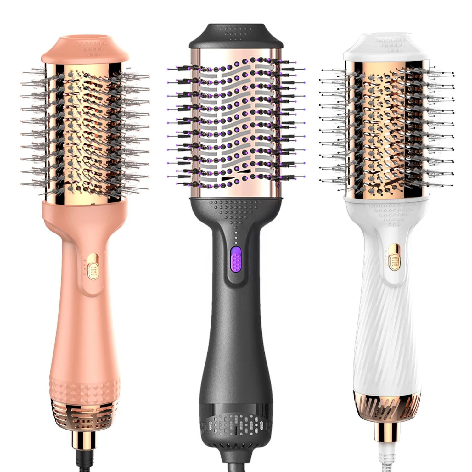

Professional Hot Ceramic 3 In 1 One Step Blow Hair Dryer straightener And Styler Rotary Volumizer Electric Hot Air Brush comb