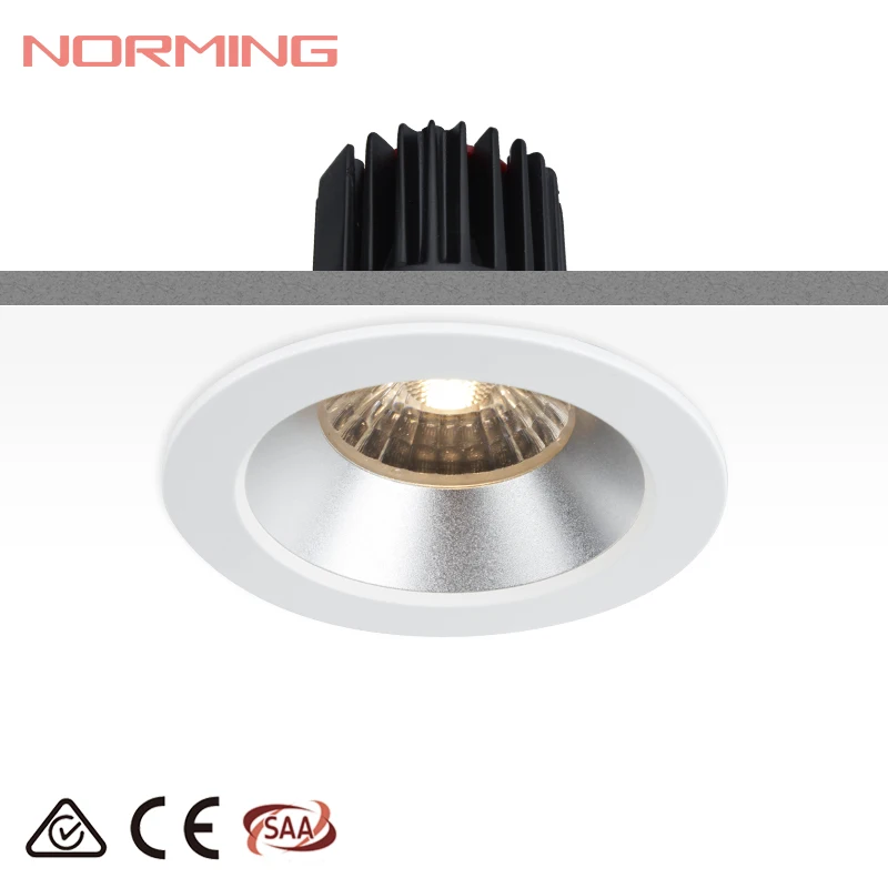 Anti glare Warm White Recessed Aluminium CRI90 9W Dimmable MR16 Downlight LED COB