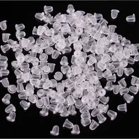 

500pcs/lot Clear Soft Silicone Rubber Earring Backs Safety Bullet Stopper Rubber Jewelry Accessories DIY Parts Ear Plugging