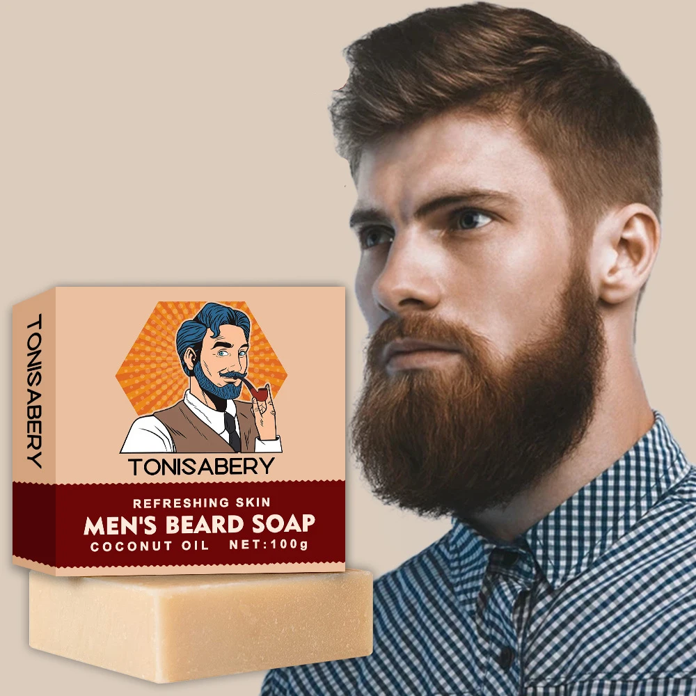 

Private Label Custom Logo Natural Beard Soap Shaving Cream Organic Men Cleaning Beard Soap