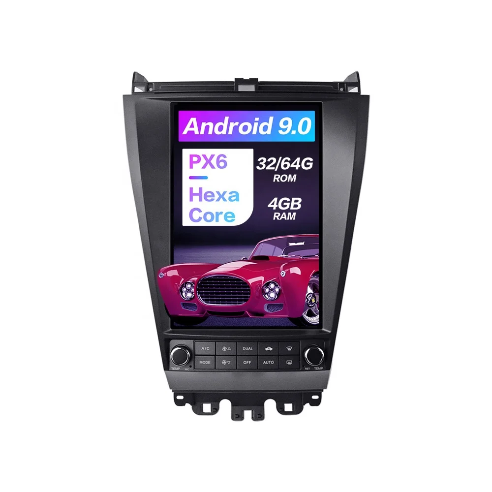 

Aotsr Android 9.0 Multimedia Tesla Screen PX6 Car Radio Player GPS Navigation For Honda Accord 2003-2007