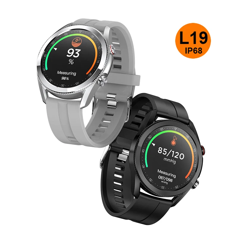 

New IP68 Waterproof L19 Smart Watch BT Call Long Battery Steps Tracker Sleep Monitor Fitness Tracker smartwatch For ios Android, Silver, black