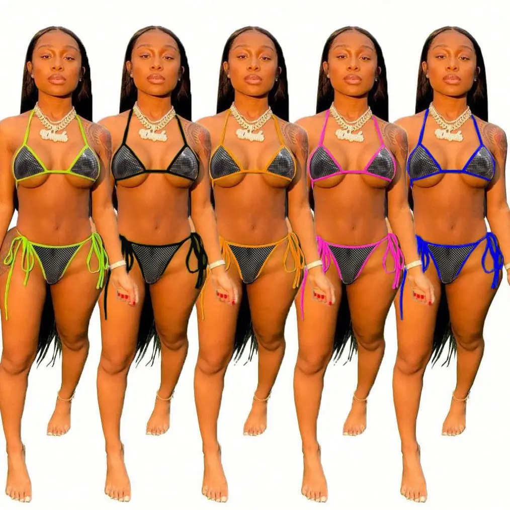 

2021 Plus Size Sexy Halter Girls' Swimwear Two Piece Sets Designer Swimsuits Bikinis Bathing Suits 2 Piece Pant Sets Clothing