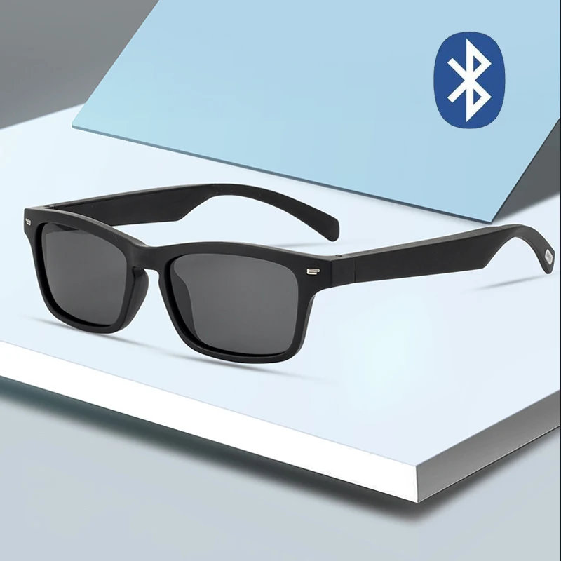 

HBK 2021 Polarized Glasses Blue tooth earphone microphone Sports Sunglasses Smart Blue tooth sunglasses
