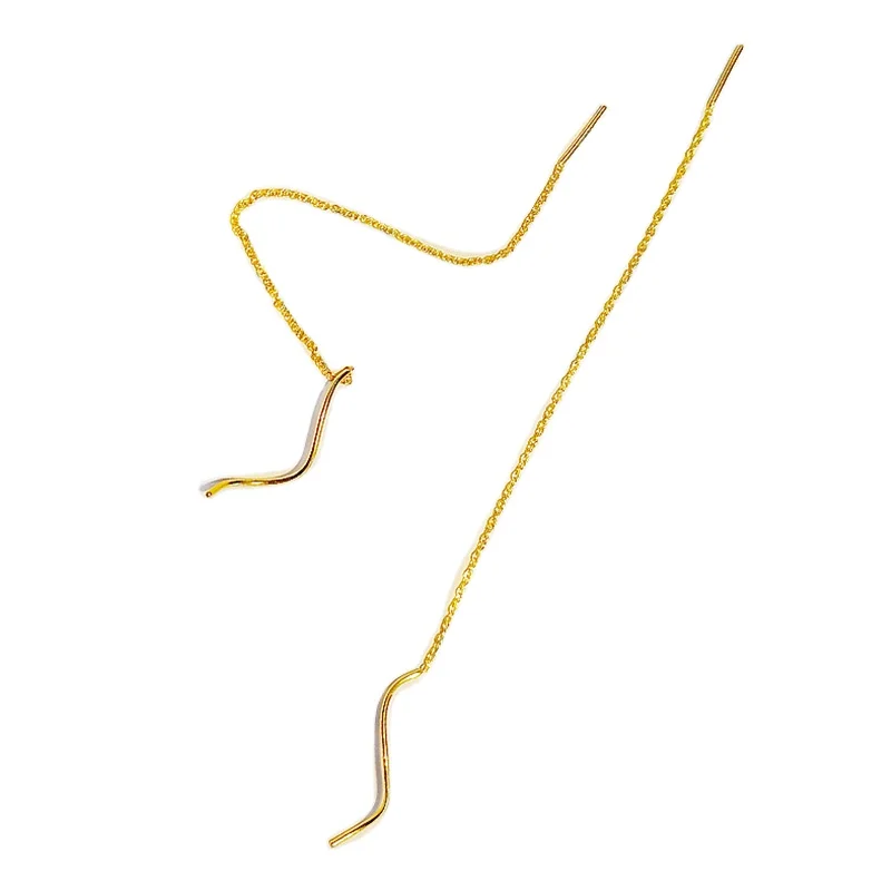 

Certified 24K Gold Earrings Long Tassels Pure 999 Gold Earrings Changed Price Special Auction