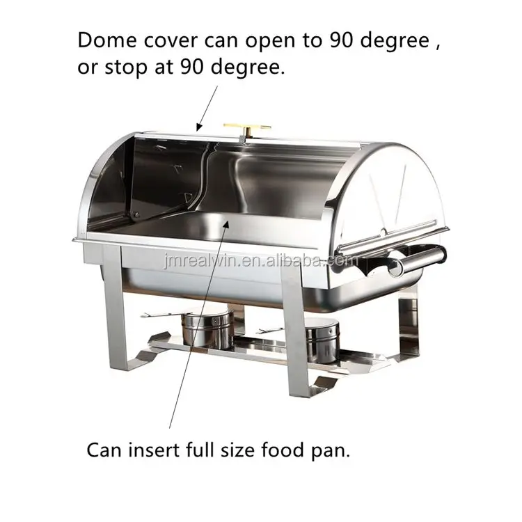 9l Half Roll Top Ss Chafing Dish Price In Dubai Buffer Set Buy