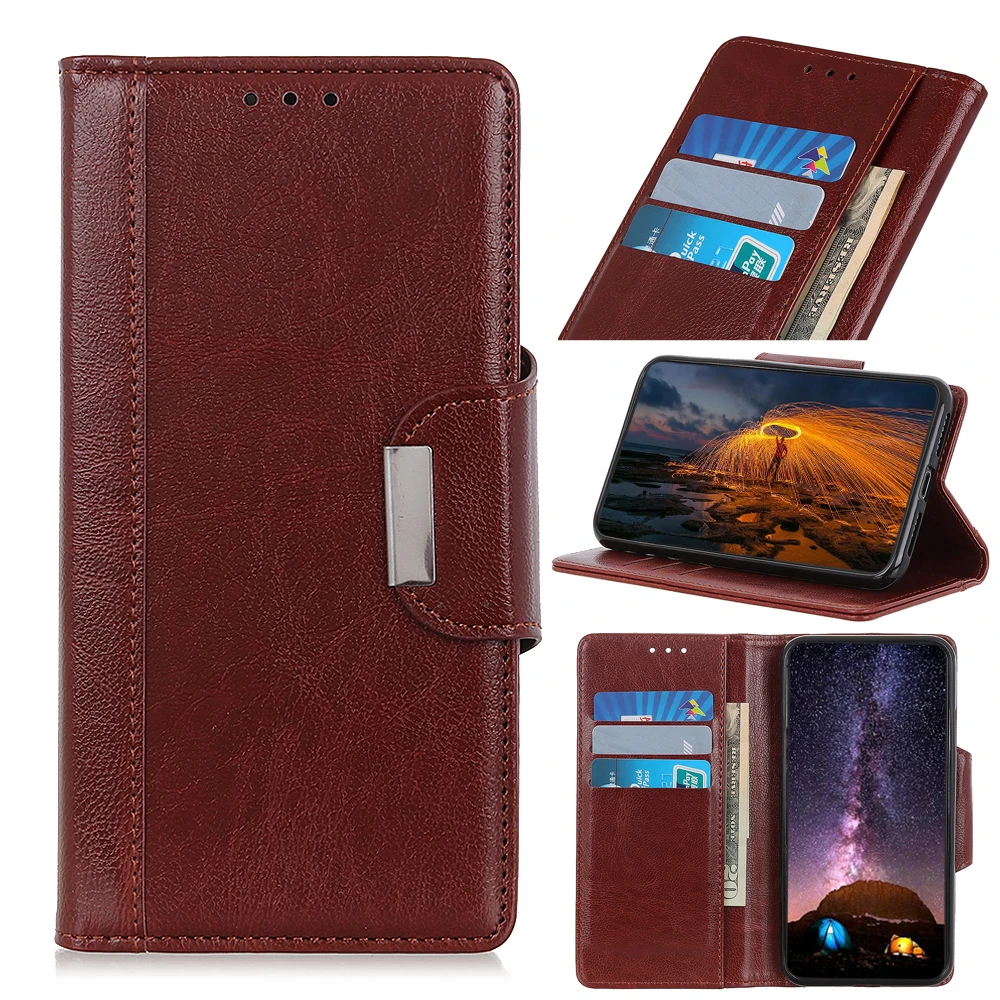 

Millan cowhide pattern PU Leather Flip Wallet Case For Samsung Galaxy A03 CORE With Stand Card Slots, As pictures