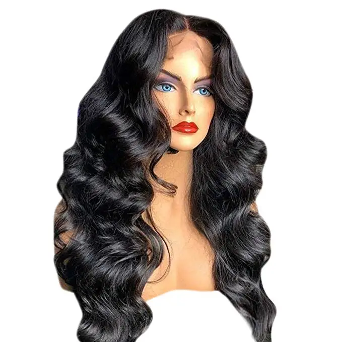 

13X6 Peruvian Lace Front Human Hair Wigs With Baby Hair Glueless Wavy Lace Front Wig Pre Plucked 180 Density lace Wig Remy Hair, Pure color
