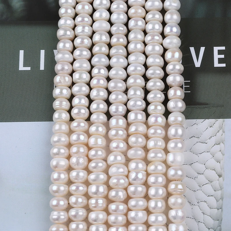 9-11mm AA Wholesale Freshwater Loose Natural Bread Pearls Button