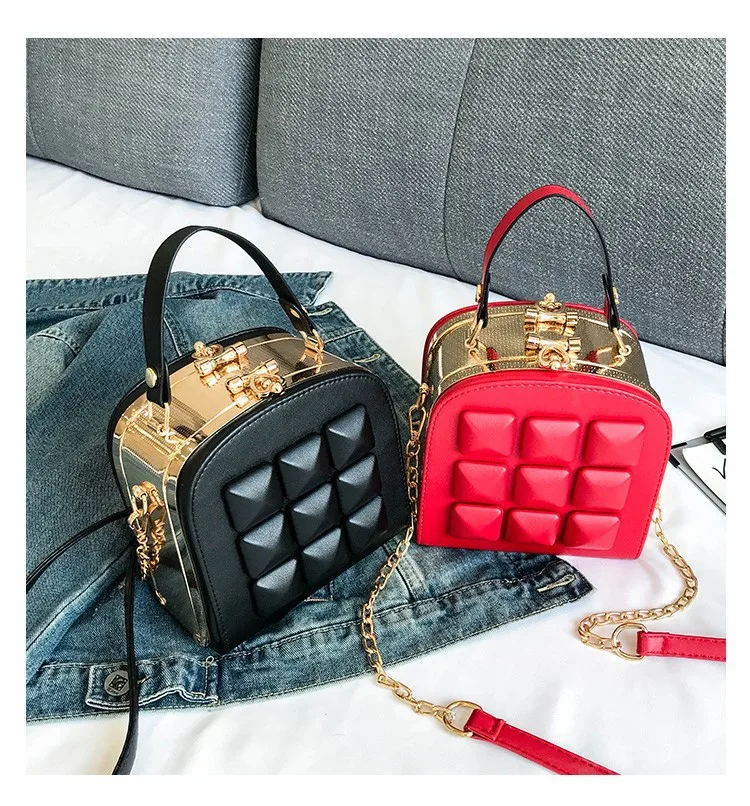 

New Fashion Square Box Purses Clutches Handbags for Women 2021