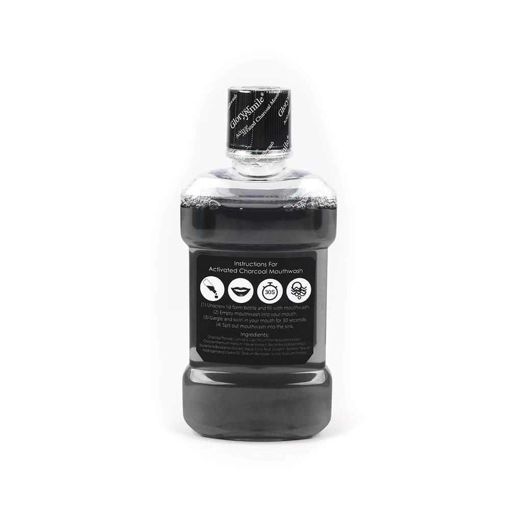 
GlorySmile Activated Charcoal Herbal Mint Mouth Wash Bamboo Charcoal MouthWash 