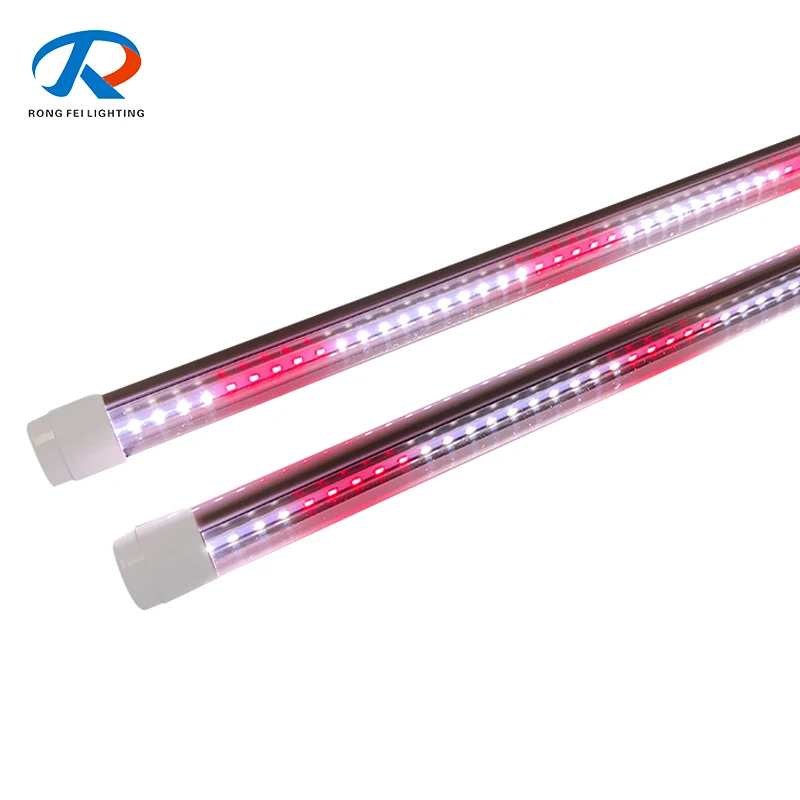High quality T8 Glass 22w Clear Tube SMD2835 LED Grow Light for greenhouse
