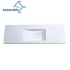 Aquacubic High Qual Solid Surface One Piece Countertop Bathroom Wash Sink
