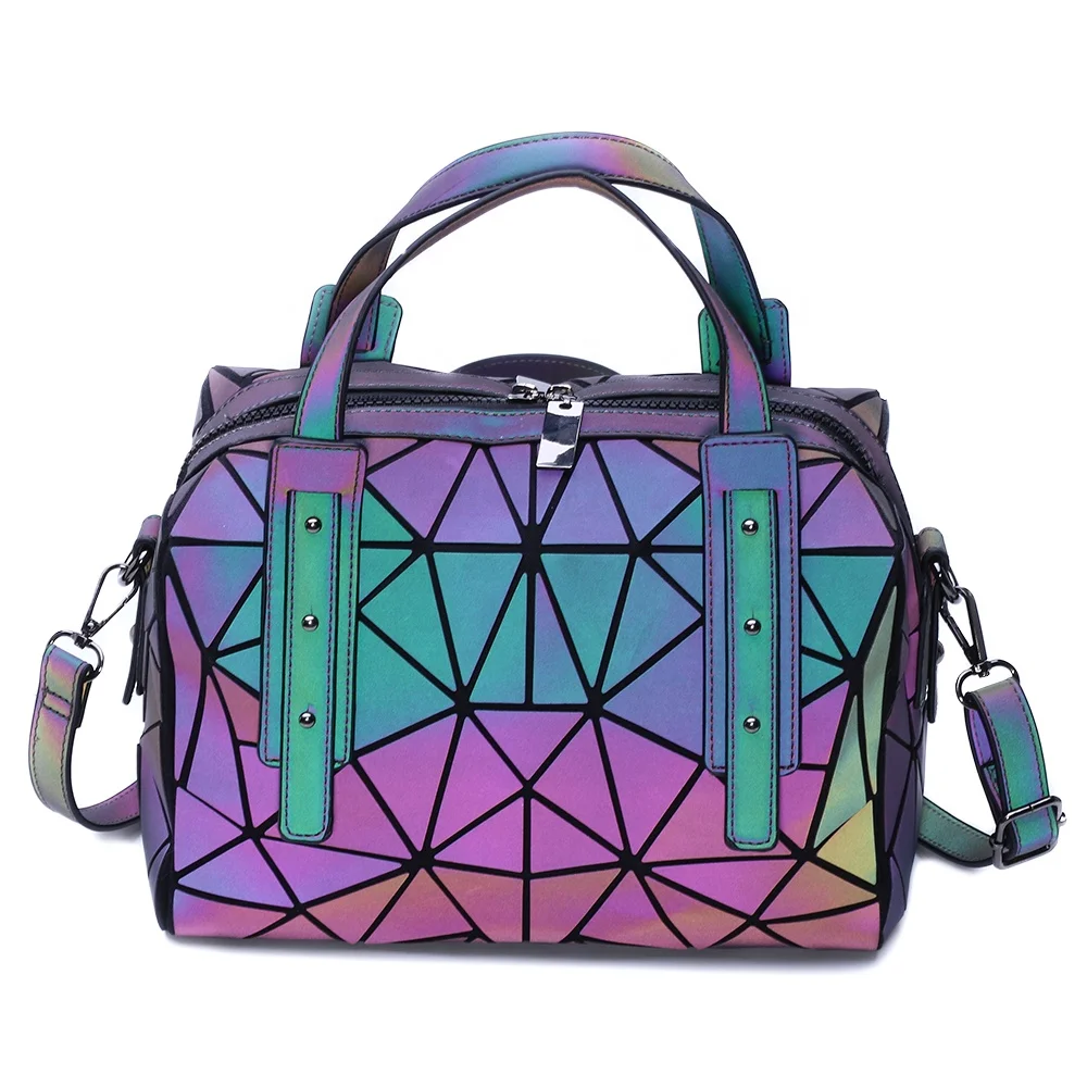 

Wholesale Custom Geometric Luminous BucketHandbag For Women