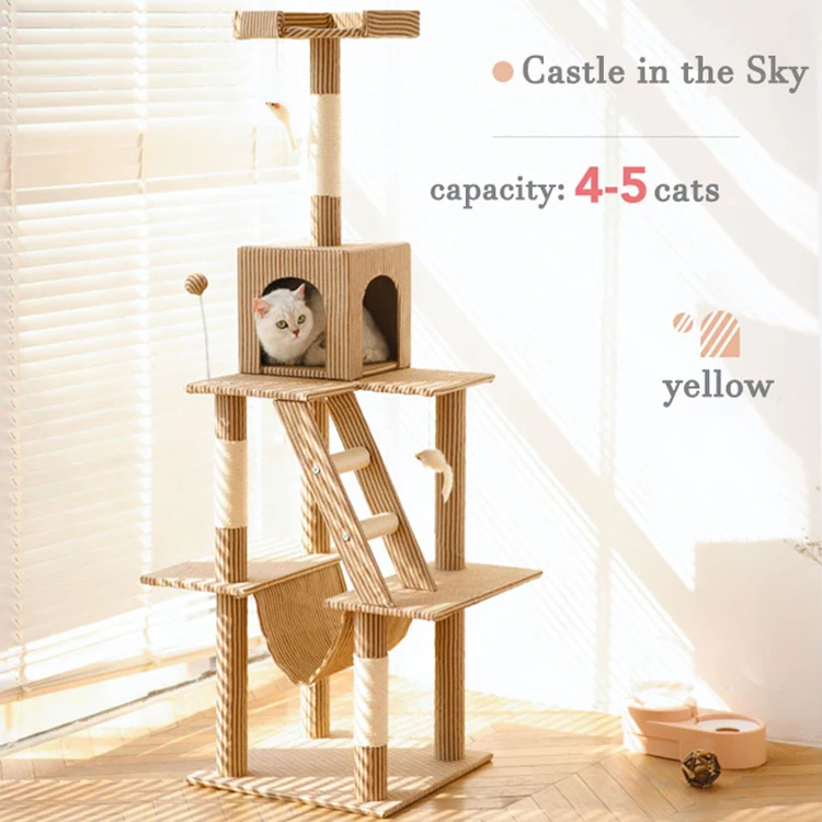 

Luxury Cats Climber Scratching Tower Hammock Cat Tree