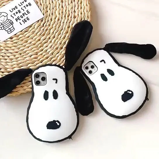 

Lovely Cute Cartoon 3D Snoopy Phone Case for iPhone 11 Pro X XS X Max XR 6s 6 7 8 Plus