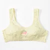 Gold Supplier high quality teen Girls lovely print comfortable kids bra with strawberry pattern