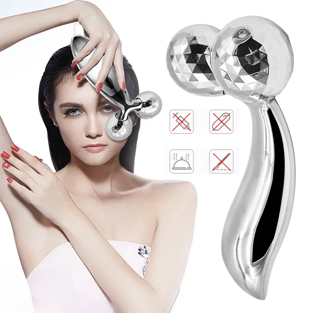 

Wholesale 3D Face Roller Massager Slimming Massager Body Shape Massage, Silver