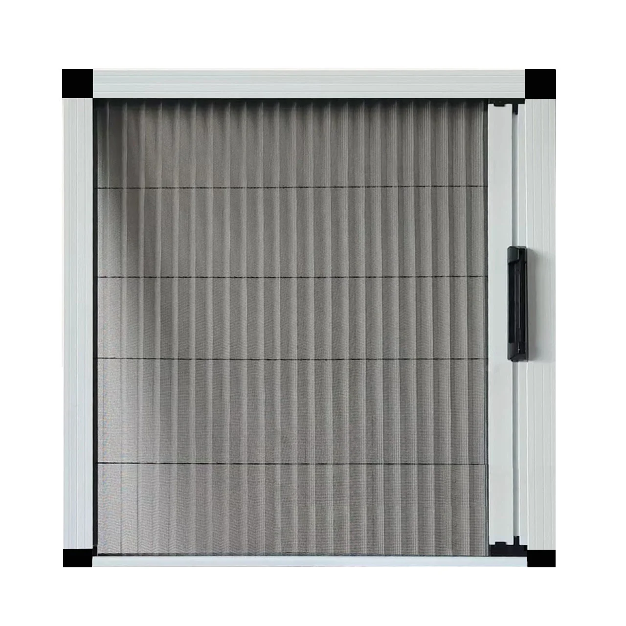 Customized Modern Retractable Fly Proof Aluminum Frame Roller Screen Window Mosquito Net Fiberglass Mesh Folding Sliding Door