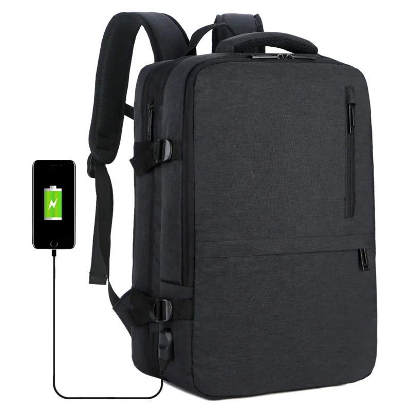 

Multifunction Smart Backpack For Travelling Bagpack Mens Business Back Packs Laptop Travel Backpack Bag With USB Charging Port, Black, gray