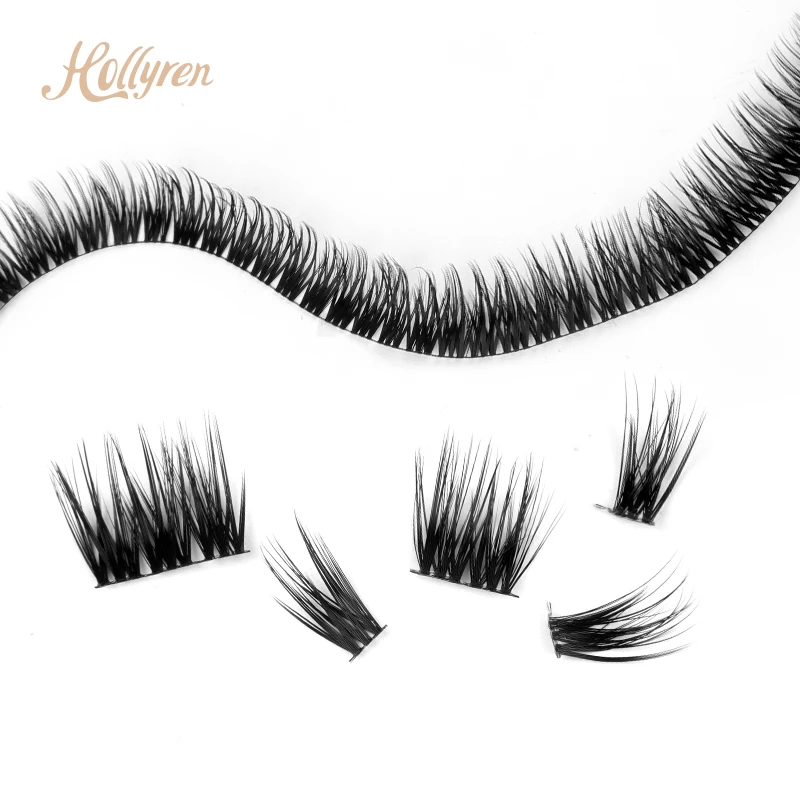 

Private Label DIY Lashes Hot Selling Long Band Cluster Eyelashes Super Cluster Eyelash Home Eyelash Extension Cilia Cilio