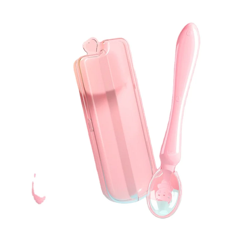 

2pcs/set candy Newborn baby silicone soft spoon children tableware learn eating training spoons feeding water soft head spoon