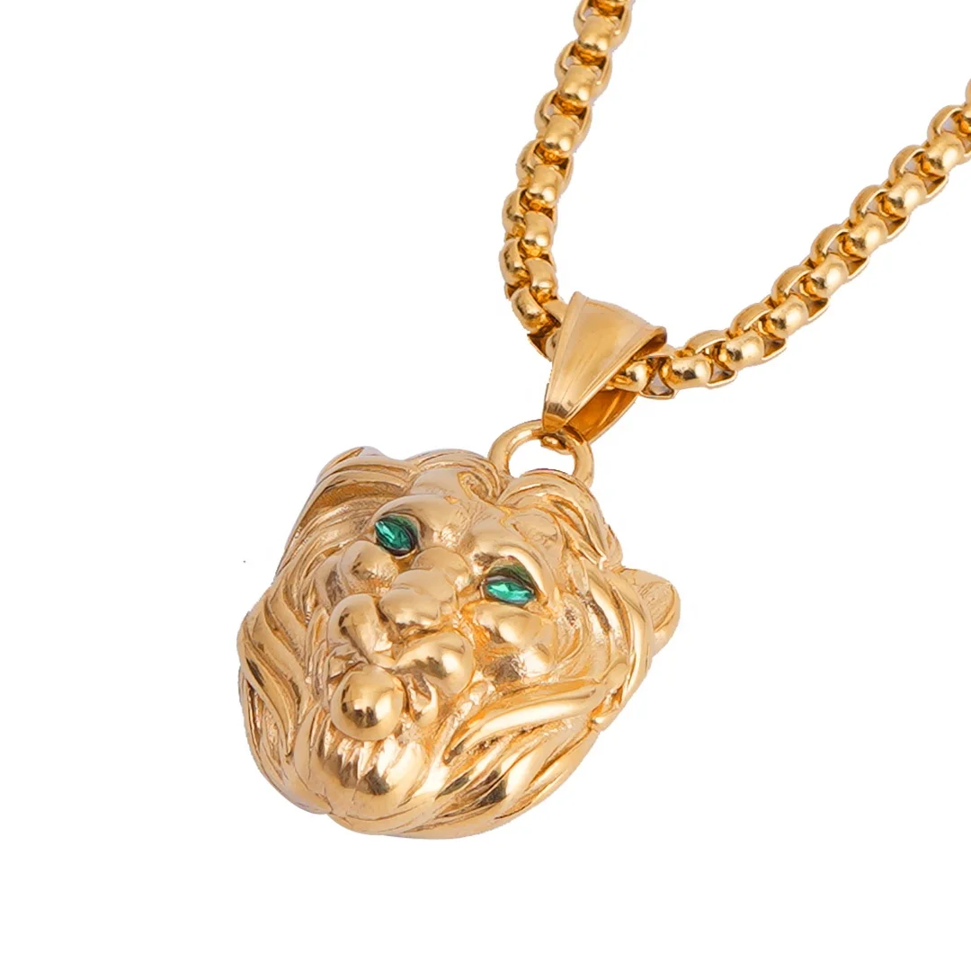 

Tiger Necklaces Pendants 18 K Gold Hip Hop Punk Crystal Jewelry Accessories For Men Women