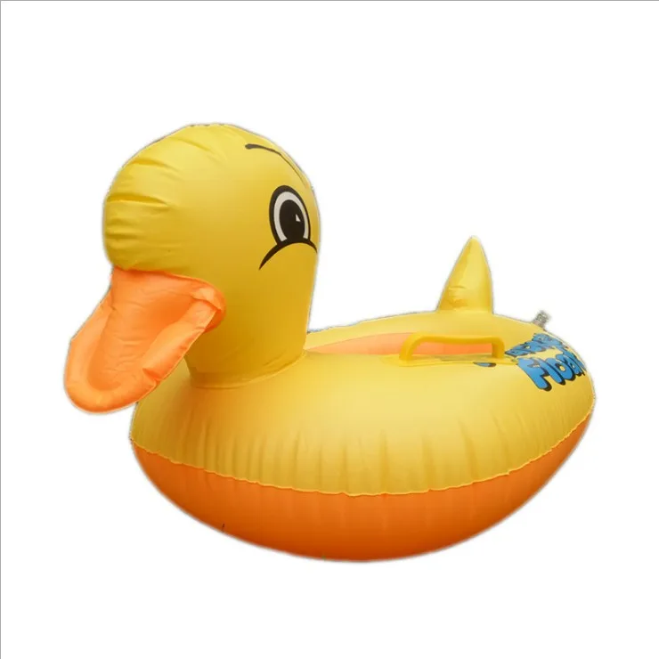 

Yellow Duck Inflatable Baby Swimming Ring With Hand