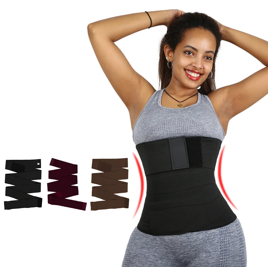 

Adjustable Tummy Wrap trimmer belt spandex waist trainer OEM ODM waist tummy trimmer for women and girls