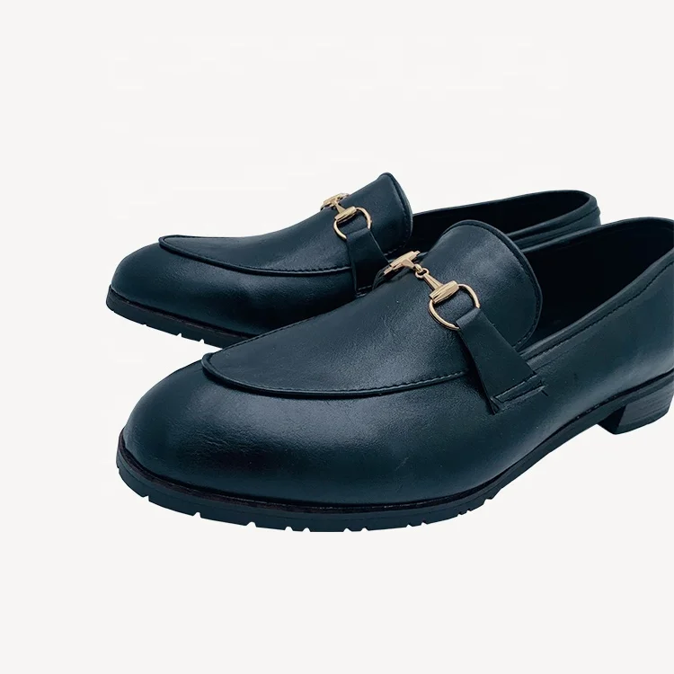 

Men Dress Horsebit Loafers Leather Oxford Classic Modern Formal Business Dress Shoes for Men, Black/red wine