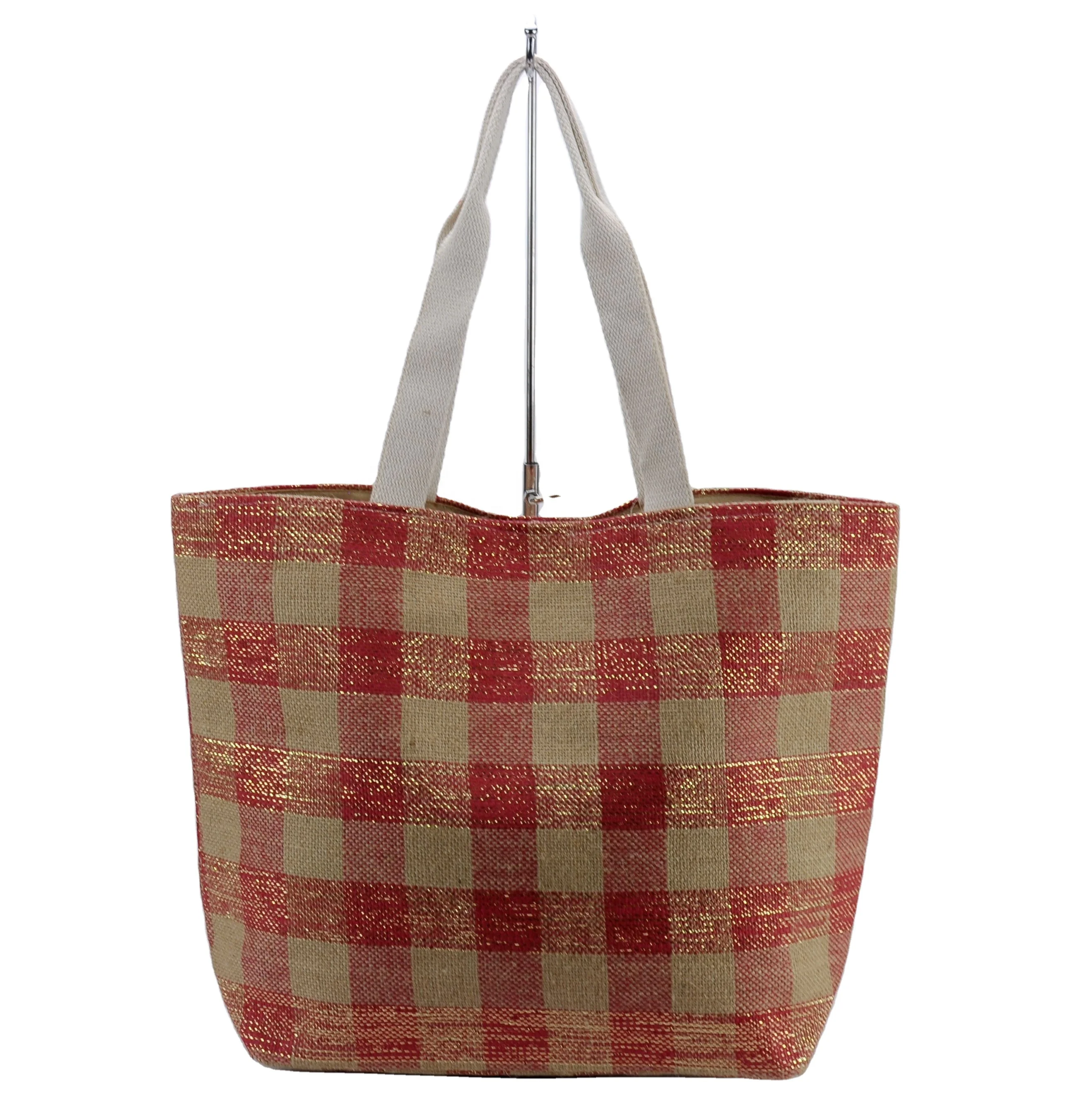 bsci factory wholesale printed high quality jute shopping bag